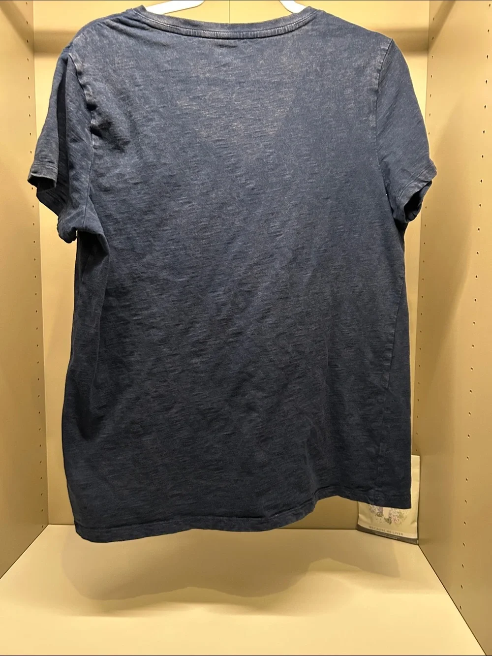 Universal Threads Distressed Slub Knit Navy V- Neck Tee xl - Picture 4 of 4